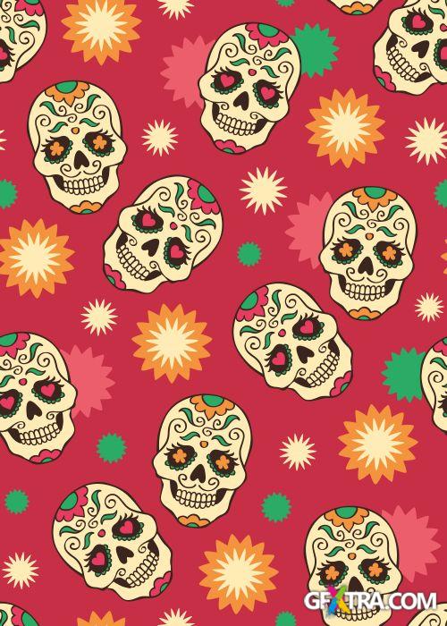 Skull Pattern Collection I, 43xEPS