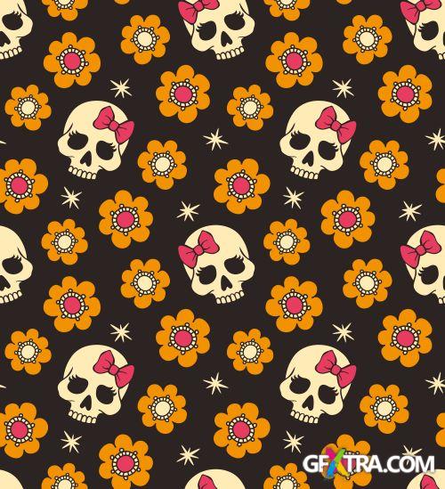 Skull Pattern Collection I, 43xEPS