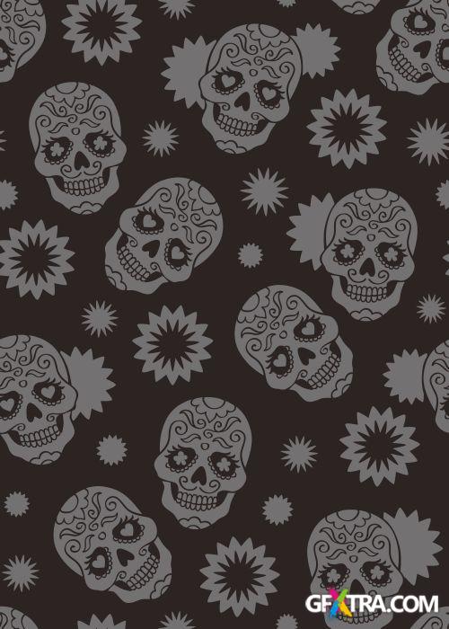 Skull Pattern Collection I, 43xEPS