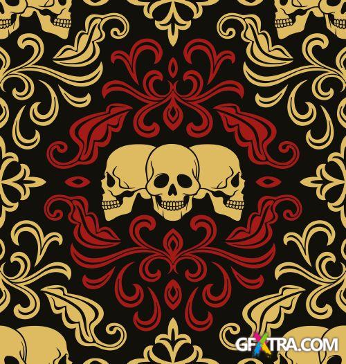 Skull Pattern Collection I, 43xEPS