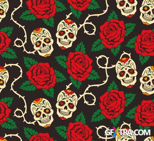 Skull Pattern Collection I, 43xEPS