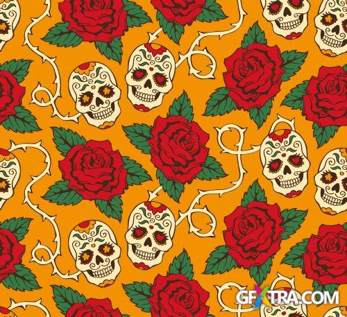 Skull Pattern Collection I, 43xEPS