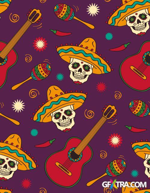 Skull Pattern Collection I, 43xEPS