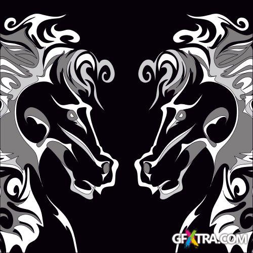 Animals Faces Bundle 103xEPS