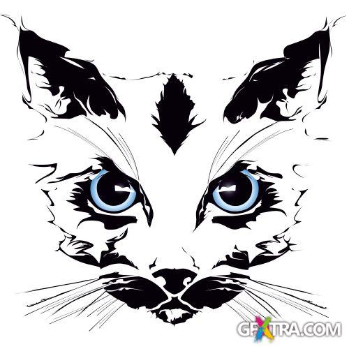 Animals Faces Bundle 103xEPS