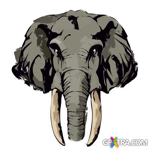 Animals Faces Bundle 103xEPS