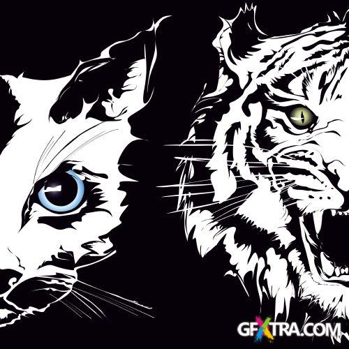 Animals Faces Bundle 103xEPS