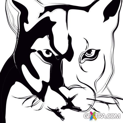 Animals Faces Bundle 103xEPS