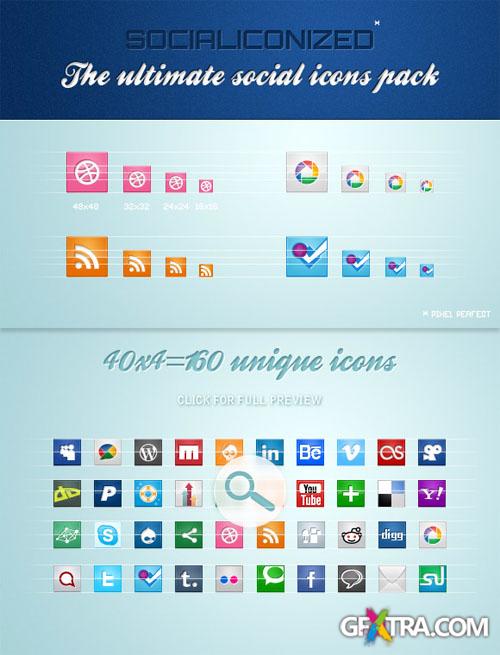WeGraphics - Socialiconized ? The ultimate social icons pack