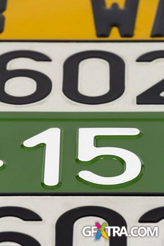 Car License numbers - 25x JPEGs and Vectors
