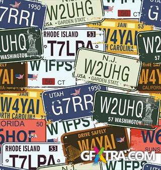 Car License numbers - 25x JPEGs and Vectors