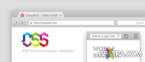 PSD Mobile and Desktop Browser Template for Google Chrome