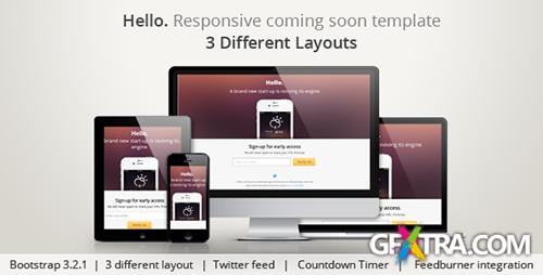 ThemeForest - Hello Responsive Coming Soon Template - RIP