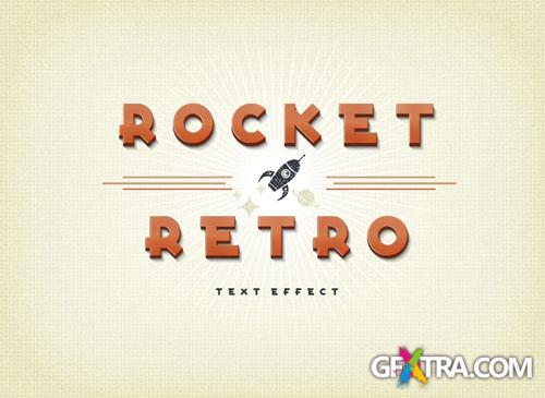 Pixeden - Rocket Retro Psd Text Effect