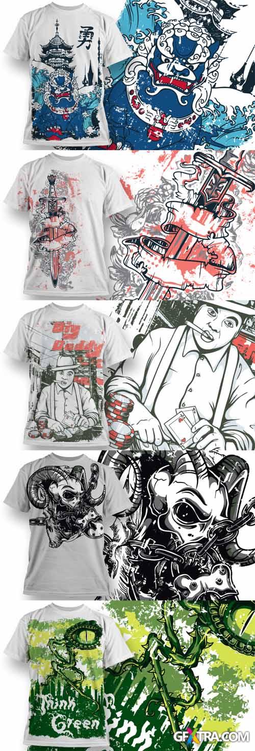 T-Shirt Design Illustration Set 3