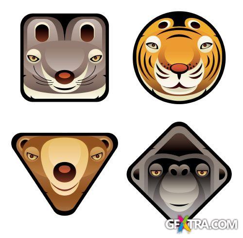 Animal Faces 42xEPS
