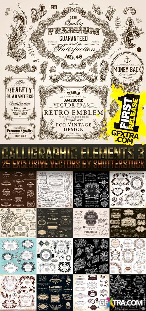Amazing SS - Calligraphic Elements 3, 25xEPS