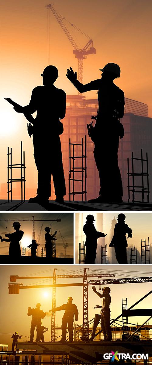 Stock Photo: Group of workers