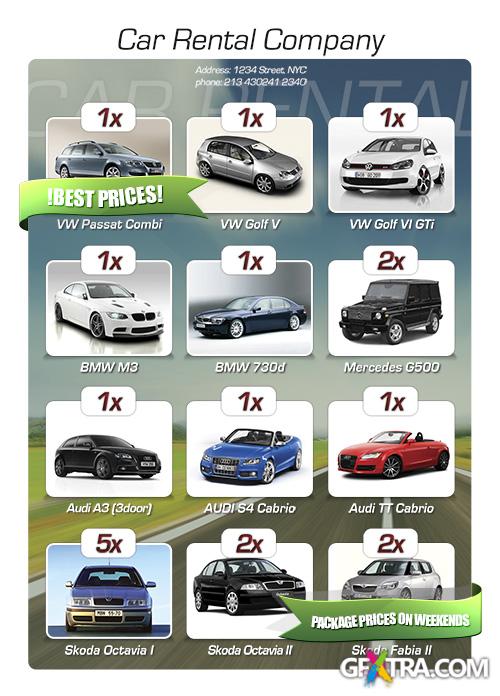 PSD Web Design - Car Rental Flyer