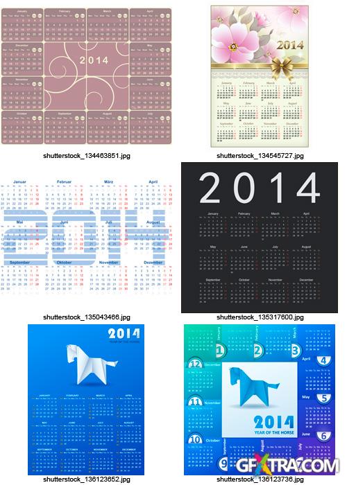 Amazing SS - Calendars for 2014, 25xEPS