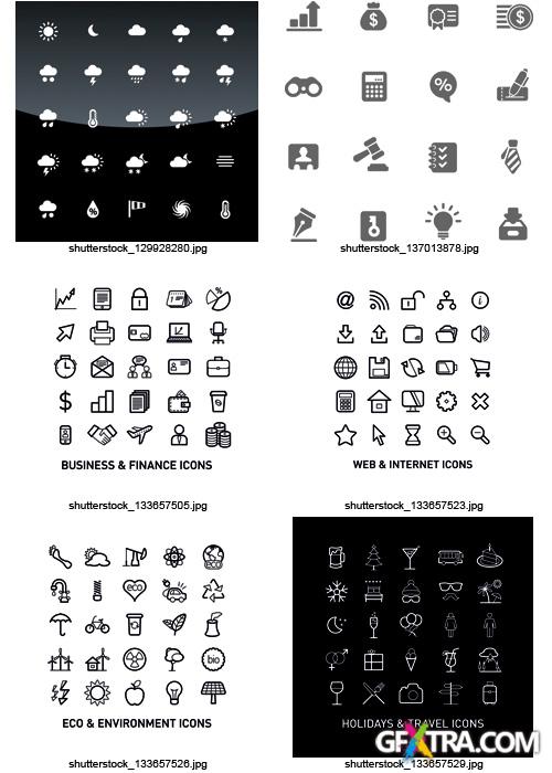 Amazing SS - Black &amp; White Icons 2, 25xEPS