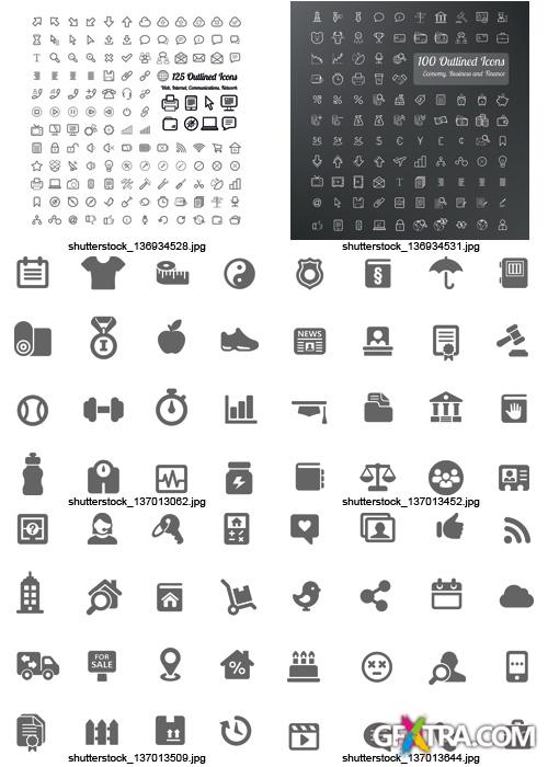 Amazing SS - Black &amp; White Icons 2, 25xEPS