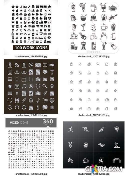 Amazing SS - Black &amp; White Icons 2, 25xEPS