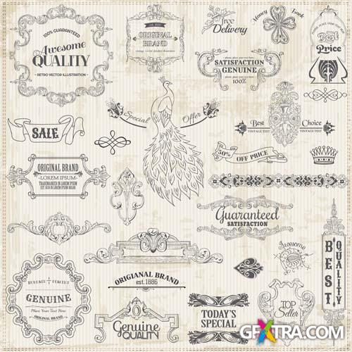 Retro Design Elements 25 EPS - Fotolia