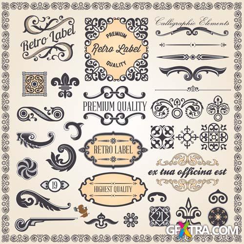 Retro Design Elements 25 EPS - Fotolia