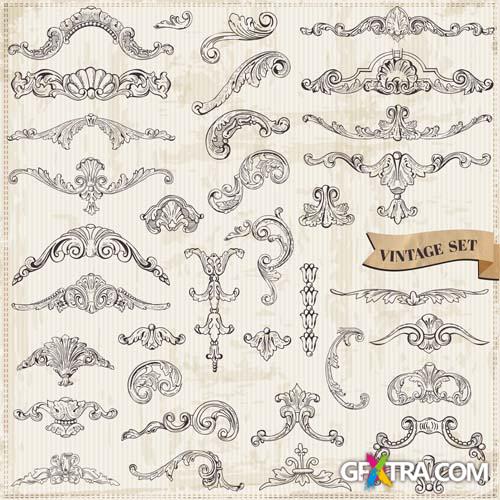 Retro Design Elements 25 EPS - Fotolia