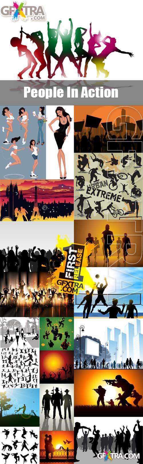 People In Action - 22 EPS + 3 SVG People In Action - 22 EPS + 3 SVG