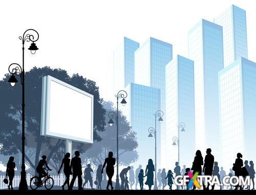 People In Action - 22 EPS + 3 SVG