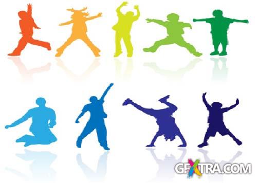 People In Action - 22 EPS + 3 SVG