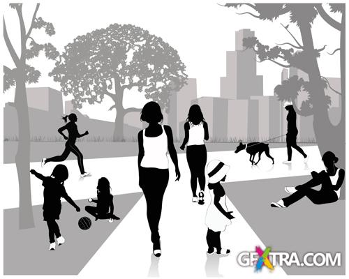 People In Action - 22 EPS + 3 SVG