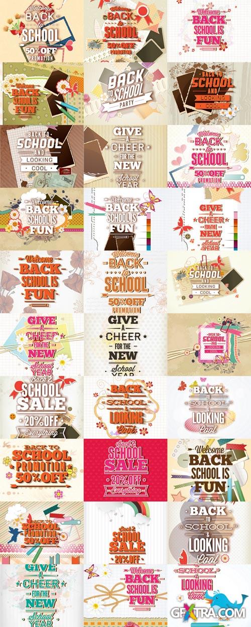Back To School Promotion Vectors Set - 30xEPS Back To School Promotion Vectors Set - 30xEPS
