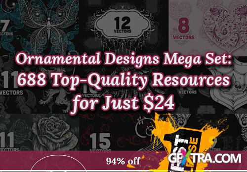 Ornamental Designs Mega Set: 688 Top-Quality Resources for Just $24