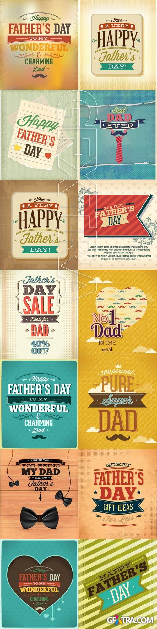 Father's Day Vectors Set - 30xEPS