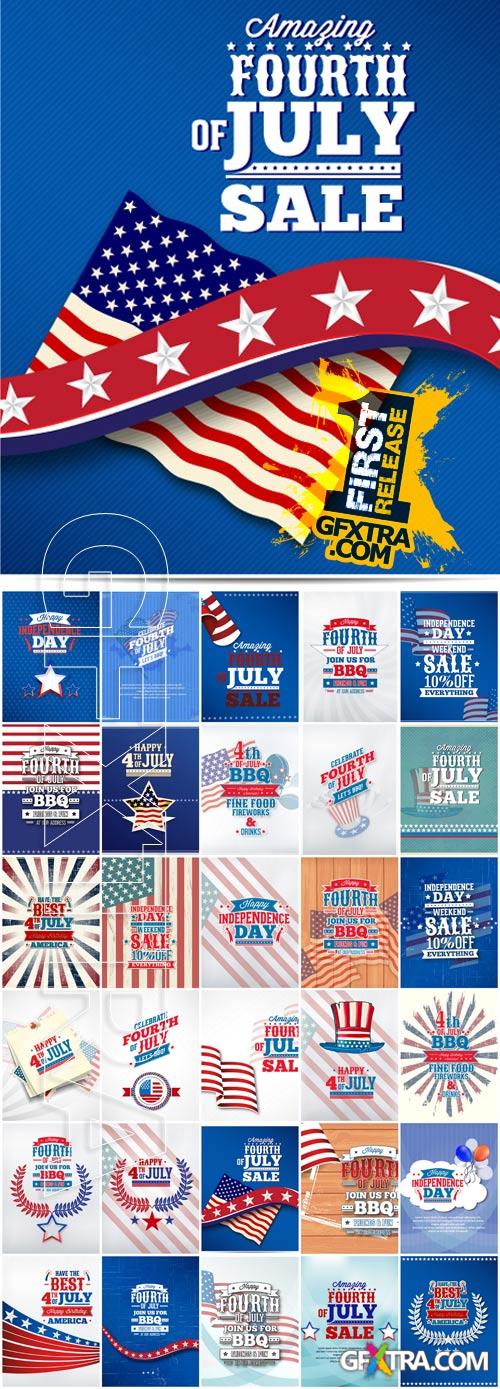 Independence Day Vectors Set - 30xEPS Independence Day Vectors Set - 30xEPS