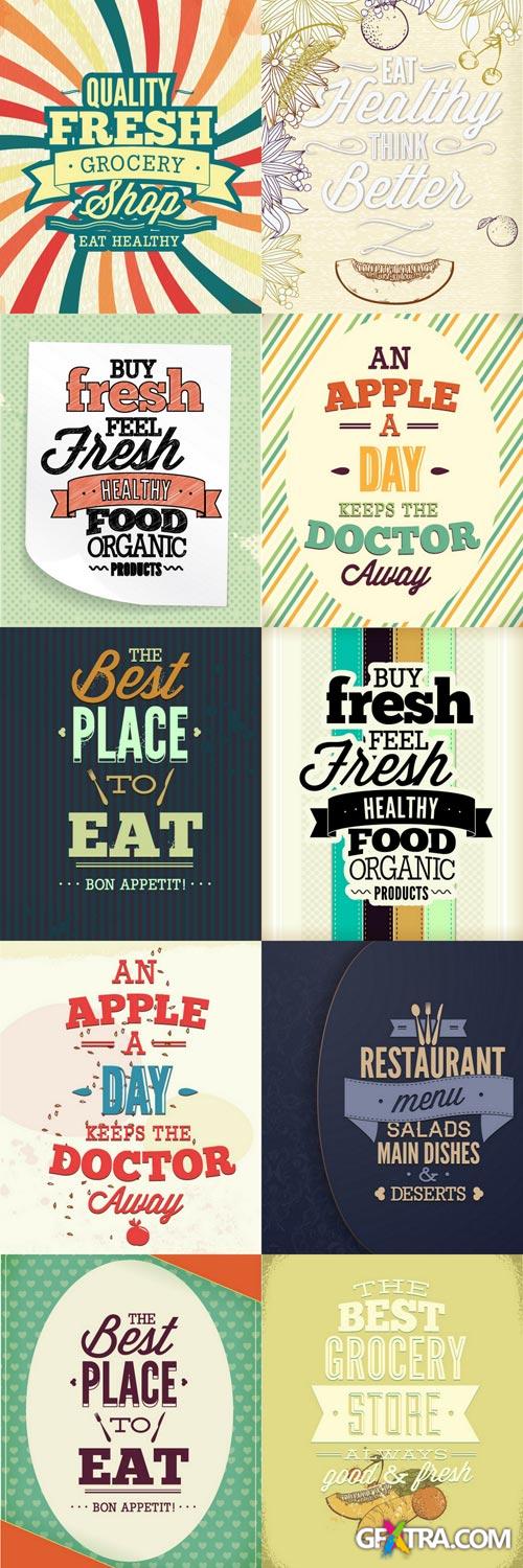 Food Promotion Vectors Set - 30xEPS Food Promotion Vectors Set - 30xEPS