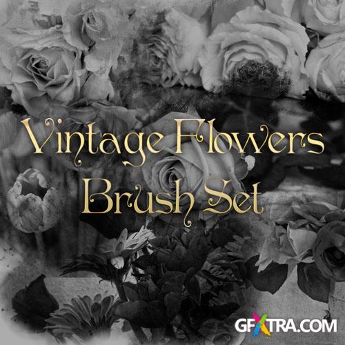 Vintage Flowers Photoshop Brushes