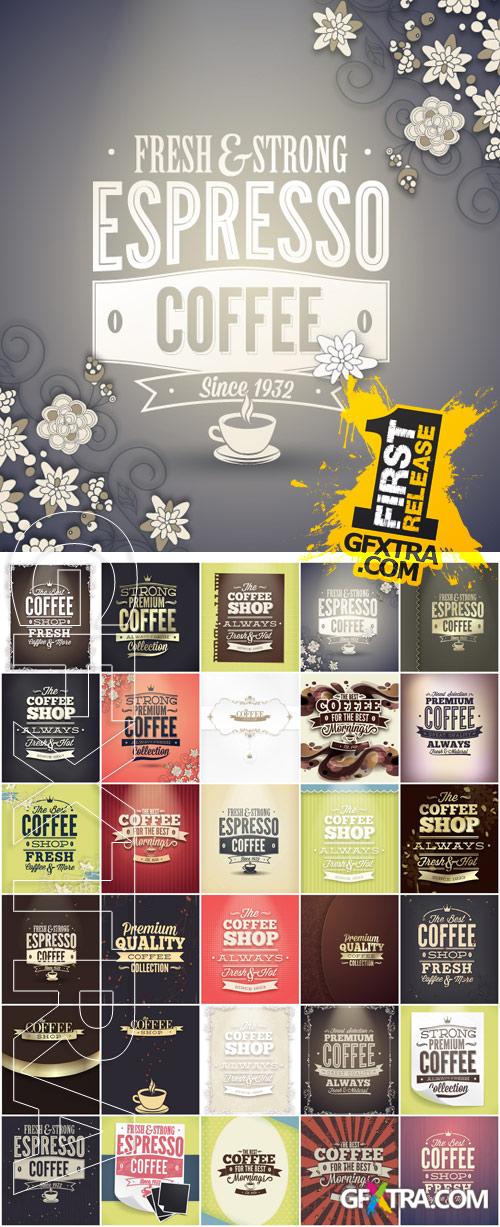 Coffee Promotion Vectors Set - 30xEPS Coffee Promotion Vectors Set - 30xEPS