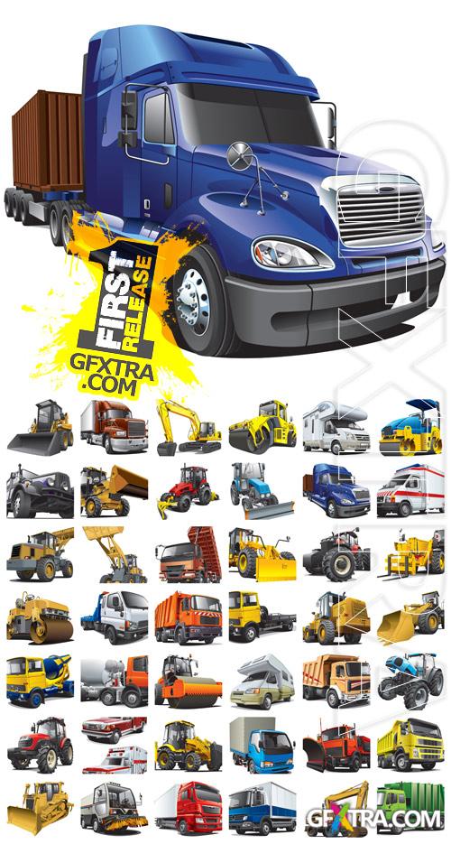 Oversized Vehicles Vector Illustrations 42xEPS Oversized Vehicles Vector Illustrations 42xEPS