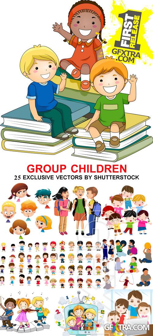 Amazing SS - Group childrens, 25xEPS Amazing SS - Group childrens, 25xEPS