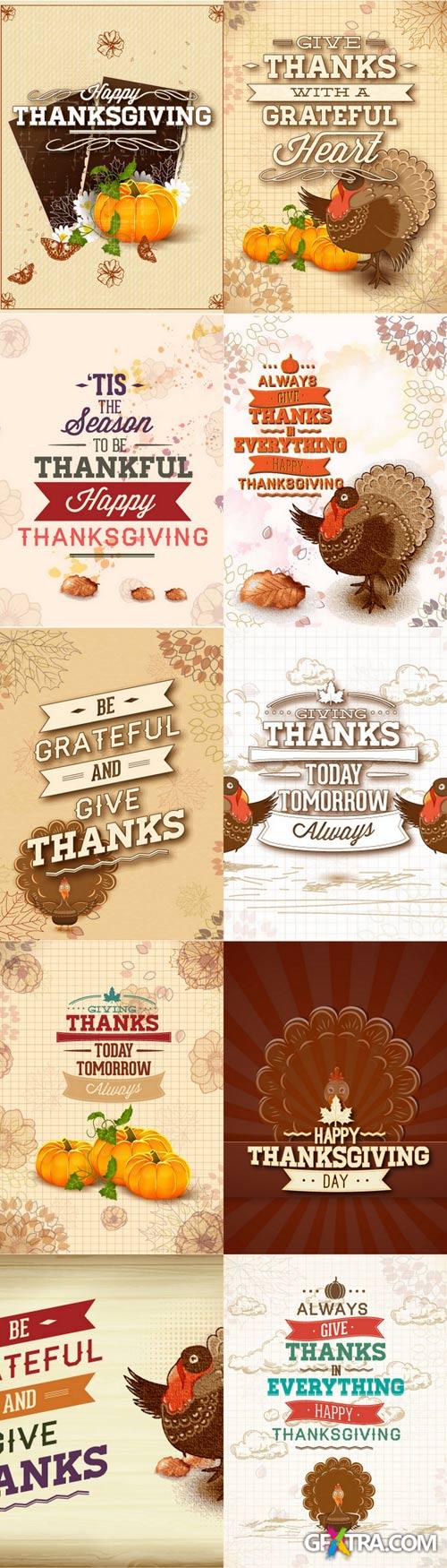 Thanksgiving Vectors Set - 30xEPS Thanksgiving Vectors Set - 30xEPS