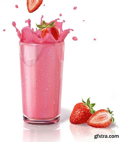 Splashing Fruits 25xJPG