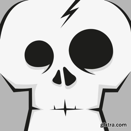 Fascinating Monsters Faces 18xEPS