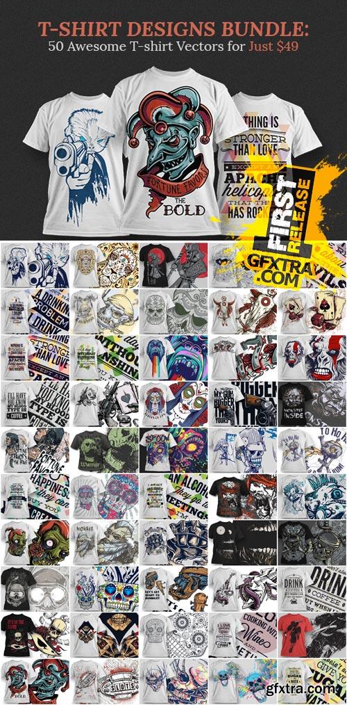 Designious - T-shirt Designs Bundle 50xEPS