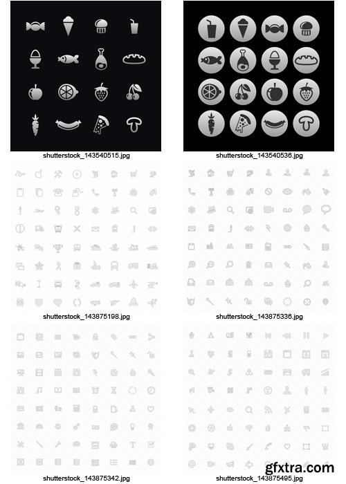 Amazing SS - Black &amp; White Icons 3, 25xEPS