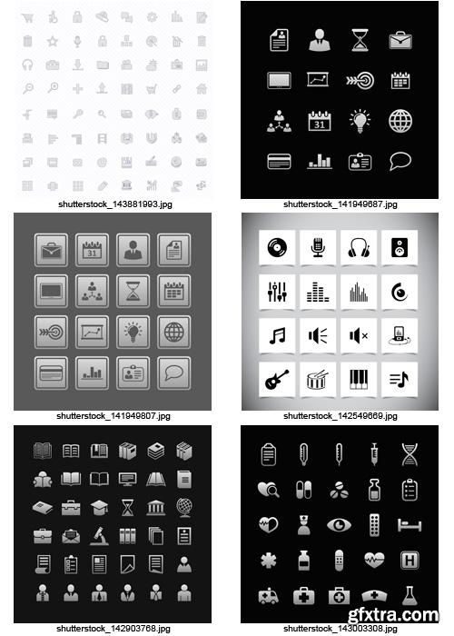 Amazing SS - Black &amp; White Icons 3, 25xEPS