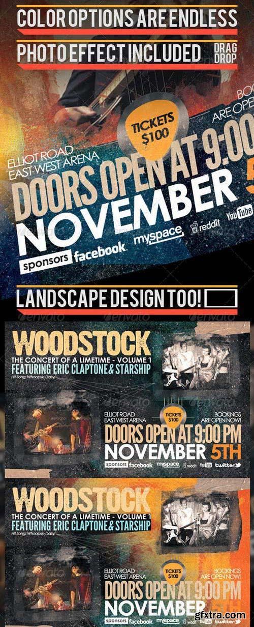 GraphicRiver - Woodstock PSD Flyer Templates Vol-1
